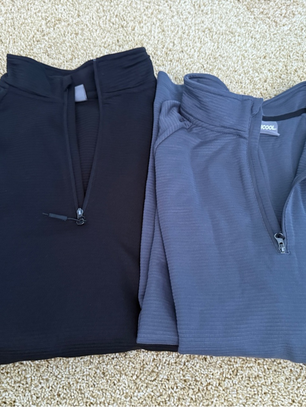 32 Degrees Men's Quarter-Zip Pullovers - Black & Grey